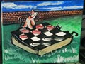 Cats Playing Checkers