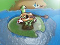 Happy Lake Frog Playing Guitar on a Mushroom on a Lilypad_2